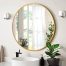 bathroom wall mirror round shaped mirror