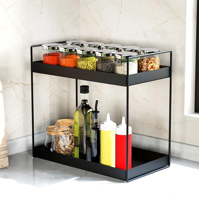 kitchen shelf organizer standing spice rack