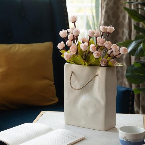 ceramic plant pots crinkled paper bag vase