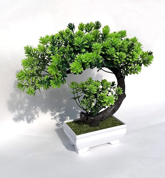 pot planter indoor fake plastic bonsai tree