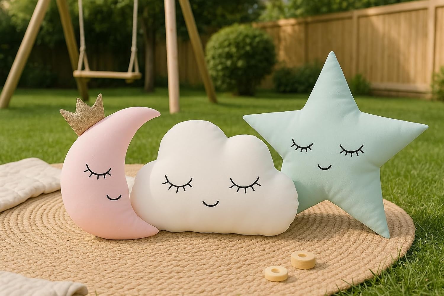 memory foam pillow cloud moon star cushion