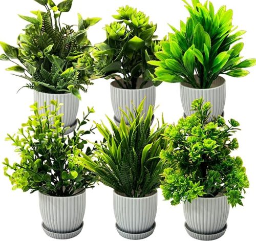 indoor flower pots small artificial plants