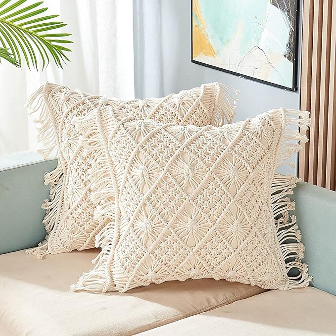pillow sets for couch, Macrame Cushion Cover