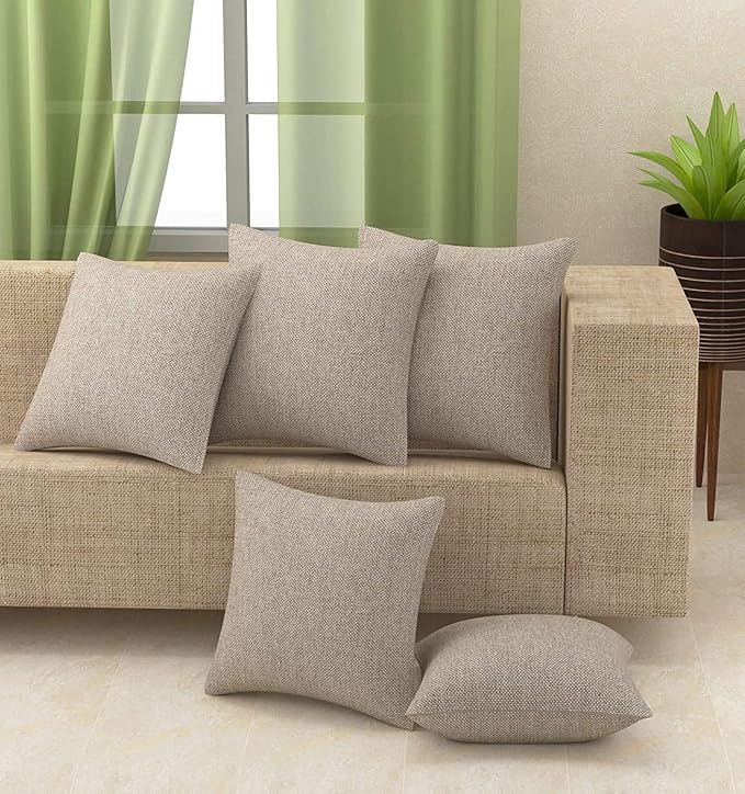 sofa seat cushion set of 5 jute cushion