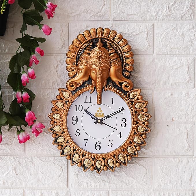 wall clock for bedroom ganesha design