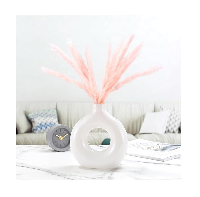 little vases for flowers white ceramic donut vase